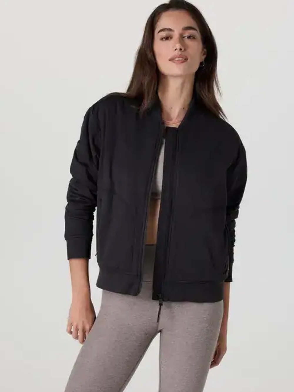 Vuori Black Halo Basin Bomber Jacket
